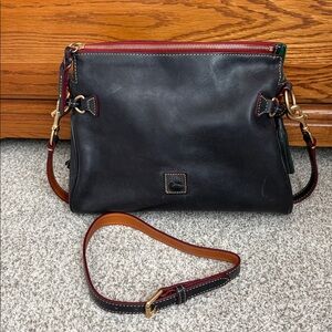Dooney & Bourke Supple Florentine Leather in a Hobo Bag, Navy, Gently Used